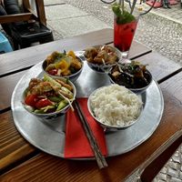 Had a few small dishes with rice at 1990 Vegan Living in Berlin