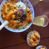 Vegan curry and tea at 1990 Vegan Living in Berlin