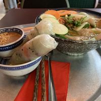 Spring Rolls and Wan Ton Soup   at 1990 Vegan Living in Berlin