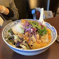 Lunch dish, Curry  at 1990 Vegan Living in Berlin