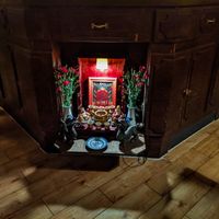 Small shrine at 1990 Vegan Living at 1990 Vegan Living in Berlin