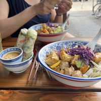Red Curry Lunch Bowl & Summer Rolls  at 1990 Vegan Living in Berlin