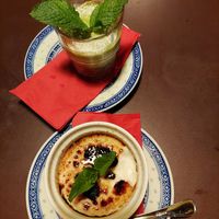 top: avocado cheesecake (6€), bottom: coconut creme brulee (6€) at 1990 Vegan Living in Berlin