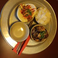 Bao and eggplant small plates at 1990 Vegan Living in Berlin
