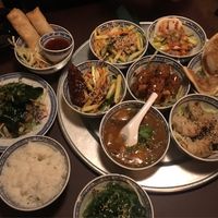 Whole array of happy vegan food at 1990 Vegan Living in Berlin