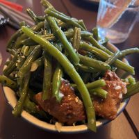 Seitan balls and beans  at 1990 Vegan Living in Berlin