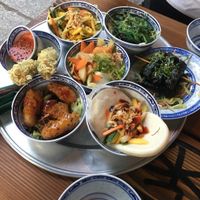 The starters are perfect to try a bigger variety of dishes.  at 1990 Vegan Living in Berlin