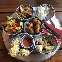 The possibility to order a couple of different smaller dishes is the best! at 1990 Vegan Living in Berlin