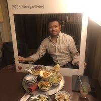 Plate of yummy stuff  at 1990 Vegan Living in Berlin