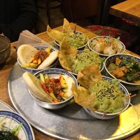 Selection of small dishes at 1990 Vegan Living in Berlin