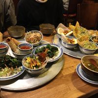 Selection of small dishes at 1990 Vegan Living in Berlin