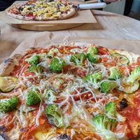 Our small pizzas at Casa La Familia in Vilnius