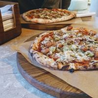 Vegan pizza in Casa La Familia (Vilnius, Lithuania)  at Casa La Familia in Vilnius