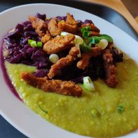 Daily lunch menu without the soup at VE.DOM.E Vegan Bistro in Kosice