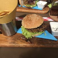 Chickpea burger ✌️ at By Valeria in Santa Maria