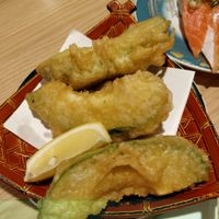 avocado tempura at Katsu Midori in Tokyo