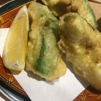 Avocado tempura  at Katsu Midori in Tokyo