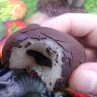 Chocolate mochi. at Vegan Yes - Nag's Head Market in North London
