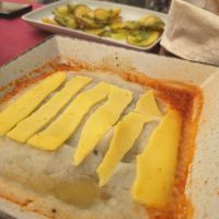 Puerros gratinados con bechamel de coliflor at El Almirez in Aranjuez