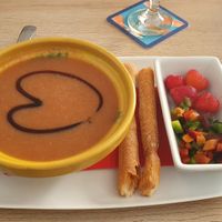 Gazpacho de fresón at El Almirez in Aranjuez