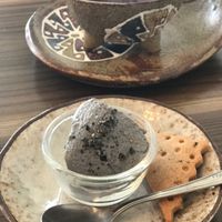 soy, black sesame pudding at Imacoco in Okinawa