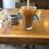 iced coffee with rice milk at Kubrick in Kowloon