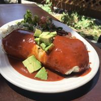 Smothered burrito at Camp Robber in Montrose
