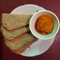 Free fresh bread and dip at Sattva 1 in Buenos Aires