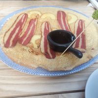 Apple and "bacon" at Double Dutch Pancake House in York