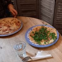 Farmhouse (left) & vegan "French" (right) at Double Dutch Pancake House in York
