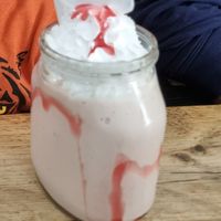 Strawberry milkshake at Double Dutch Pancake House in York