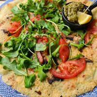 Italian savoury pancake at Double Dutch Pancake House in York