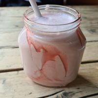 Strawberry milkshake at Double Dutch Pancake House in York