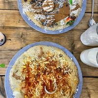 "Smokey Dutch" and "Risk it for a Biscuit" at Double Dutch Pancake House in York