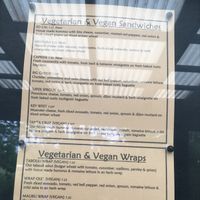 Menu at Sea Star Cafe in Chincoteague
