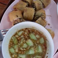 spring rolls at Pang Vegetarian in Udon Thani