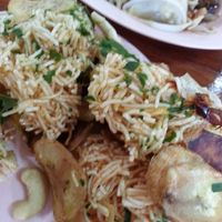 Sweet crispy noodles at Pang Vegetarian in Udon Thani