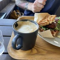 Soy latte  at Love Organics & Birthcafe in Yomitan