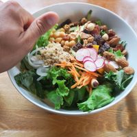 Big détox salad at Love Organics & Birthcafe in Yomitan