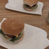 Vegan burger  at Veganland - Karlovo Namesti in Prague