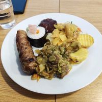 Buffet food at Veganland - Karlovo Namesti in Prague