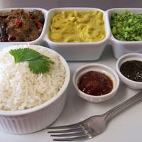 Their any Three item vegan combo at Cafe Lanka in La Crescenta