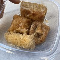 4 varieties of baklava  at Bohotis Gelateria Patisserie in Corfu
