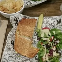 jp grilled cheese with soyrizo  at Even Stevens Sandwiches in Logan