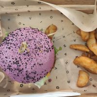 Cherry bun at Flower Burger in Turin