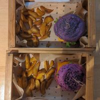 Flower and Cherry burger (with potatoes) at Flower Burger in Turin