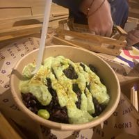 Flower bowl (riso nero crema di avocado edamame straccetti di soia)  at Flower Burger in Turin