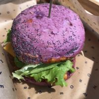 Cherry bomb burger at Flower Burger in Turin