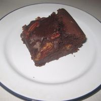 Vegan pecan brownie at Fig and Sparrow in Manchester