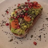 Avocado toast at Fig and Sparrow in Manchester